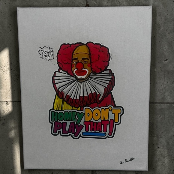 Hand Crafted “Homey Don’t Play That” Wall Art On Canvas - Picture 7 of 10